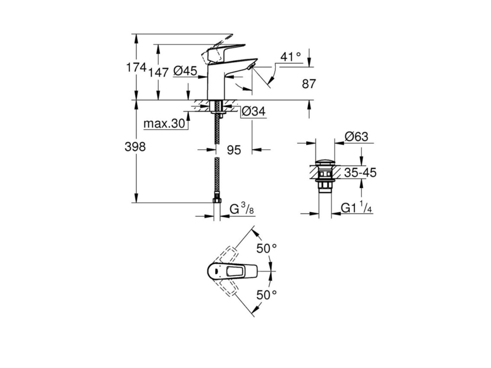 23879001 (2) Grohe Bauloop S slavina za lavabo S-veličina 23879001