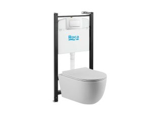 Roca ugradni vodokotlić sa Roca tasterom bele boje i Armal Sirius konzolnom WC šoljom